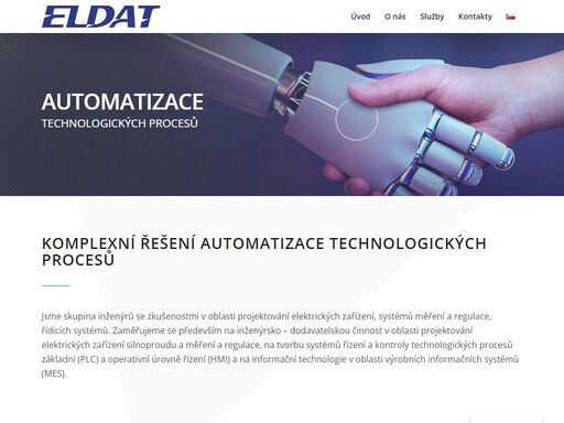eldat a.s., váš dodavatel projektů elektrických zařízení silnoproudu, měření a regulace, tvorba systémů řízení a kontroly procesů.
