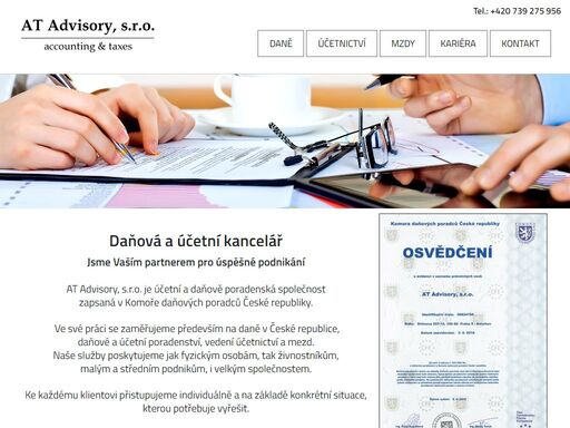 at advisory.cz- jsme daňově poradenská společnost zapsaná v komoře daňových poradců čr.