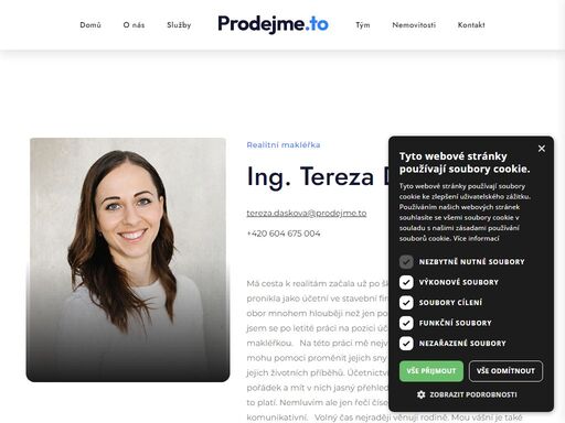 jsme moderní realitní kancelář, ve které odbornost a profesionalita nejsou jen prázdné fráze, ale záruka kvality. prodejme to. bezpečně. výhodně. spolu.
