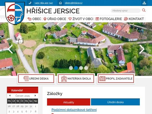 oficiální stránky obce hříšice