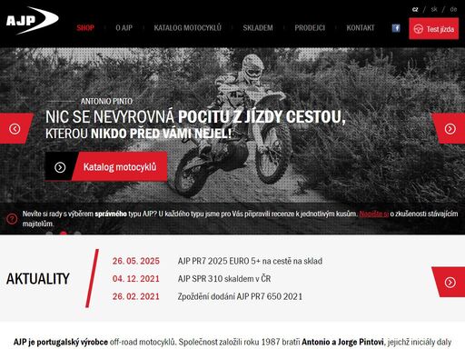 ajp je portugalský výrobce off-road motocyklů