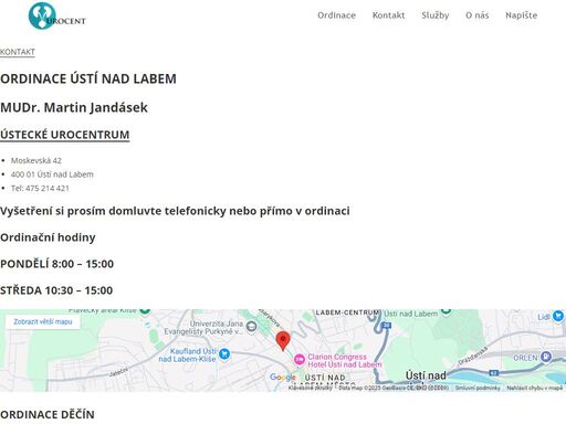 mudr. martin jandásek - urolog - urocent - urologie - ústí nad labem