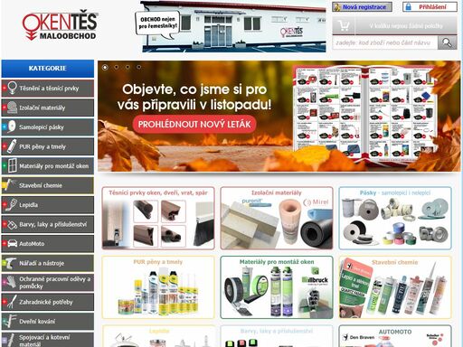 maloobchod - těsnění, kování, těsnící kartáče, tmely, pur pěny, lepidla, protiprachové kartáčky, padací prahy i protipožární, elektronářadí, přechodové lišty