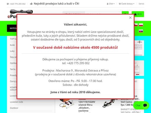 eshop epuskohled.cz - prodáváme dalekohledy, puškohledy, kolimátory, atd. za zajímavé ceny !