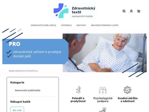 nemocniční košile tzv. andělíček, pacientská košile. zdravotnické a nemocniční (pacientské) košile - anděl (pacientské prádlo).

akce do 30.9.2025: 239 kč/1 ks (nemocniční košile - 52% bavlna,48% pes). nabízíme látkové a jednorázové anděly.
nabídka nemocničních košil, které jsou navrženy s ohledem na pohodlí a péči…