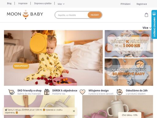 objevte kvalitní dětský sortiment. hledáte dokonalou výbavu pro miminko? moonbaby.cz!??vše pro miminko. originální výrobky v designovém provedení. ? 10,- kč z každé objednávky putuje organizacím, které to potřebují. ??