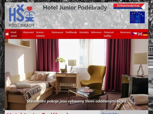 hotel v centru lázeňského města poděbrady - školní hotel junior poděbrady