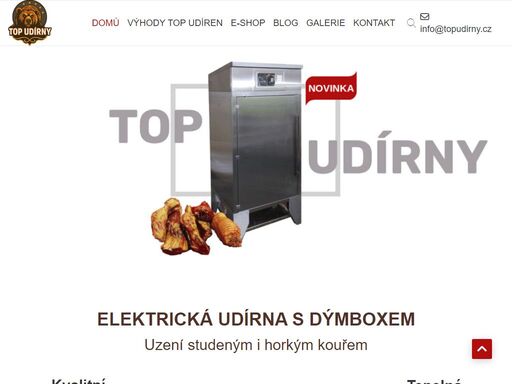 top udírny. vyrábíme na zakázku dřevěné a elektrické udírny s dýmboxem s tepelnou úpravou pomocí páry, které umožňují i sušení ovoce.