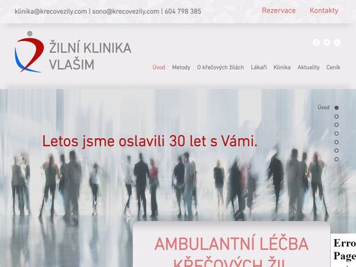 žilní klinika vlašim se specializuje na ambulantní operace křečových žil. využíváme miniinvazivní metody. výkony provádíme ve svodném nebo místním znecitlivění.