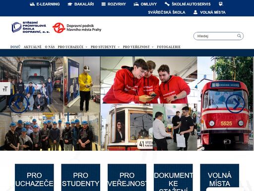vzděláváme motivované žáky v informatických, dopravních, elektro a strojírenských oborech v denní, dálkové nebo zkrácené formě studia.