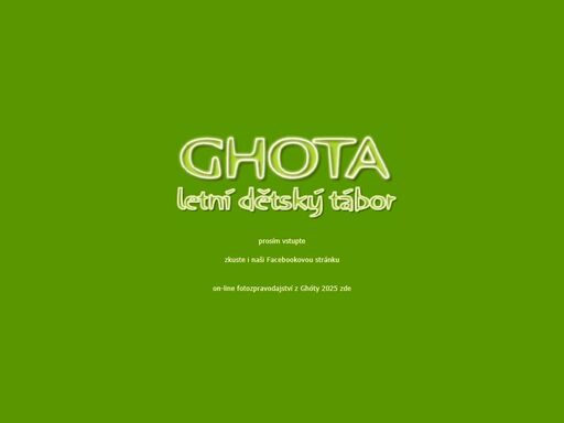 letní dětský tábor ghóta