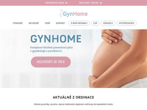 komplexní péče v gynekologii a porodnictví se zaměřením na expertní ultrazvukovou diagnostiku, expertní kolposkopii a konizace v ambulantním režimu.