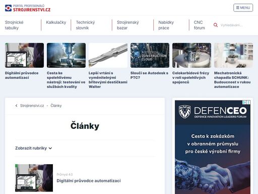nejlepší web pro všechny strojaře – strojnické tabulky online, strojírenský bazar, diskusní fóra, aktuality, události, adresář firem, nabídky práce a další zajímavý obsah, který najdete jenom u nás.