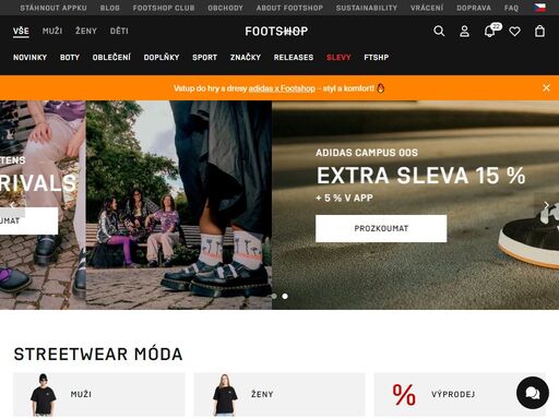 největší výběr tenisek značek adidas, converse, nike, vans a mnoha dalších s dostupností skladem a možností vrácení zdarma! nakupujte za skvělé ceny na footshop.cz.