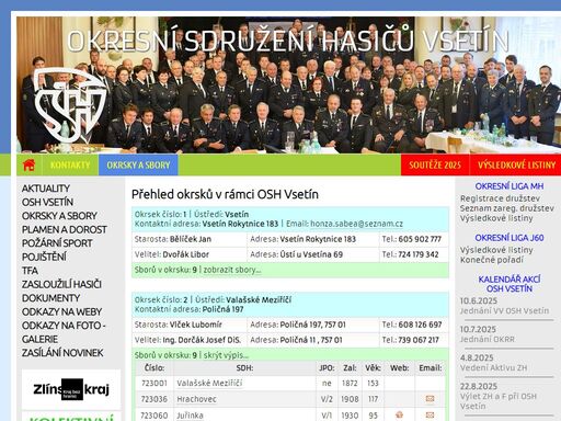 okresní sdružení hasičů vsetín - oficiální informační server