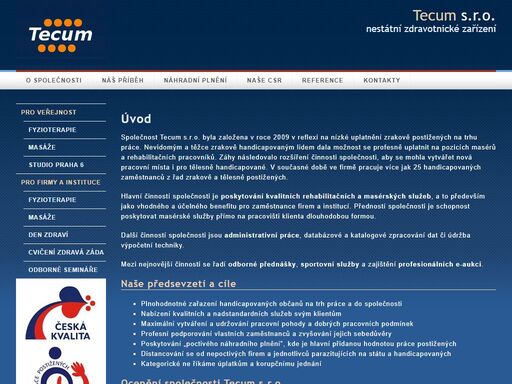 tecum s.r.o. - poskytujeme náhradní plnění