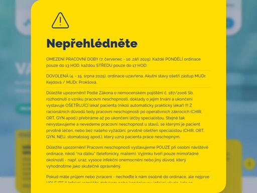 vamedic nabízí zázemí moderně vybavené ambulance, péči zkušených lékařů a úsměv našich zdravotních sestřiček.