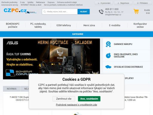 czpc - herní počítače, levné notebooky, akční ceny, elektronika