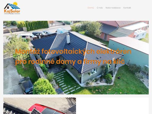montáž fotovoltaických elektráren pro rodinné domy a firmy na klíč - kajsolar - fotovoltaika na klíč