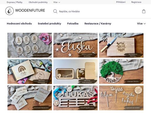 český e-shop s ručně vyráběnými a personalizovanými dřevěnými dárky. originální fotoalba, dekorace a přání na míru pro svatby, narození i vánoce.