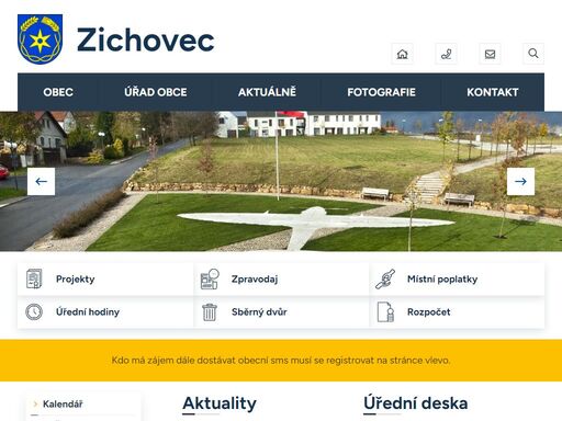oficiální stránky obce zichovec