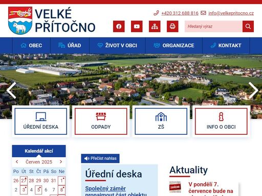 oficiální stránky obce velké přítočno