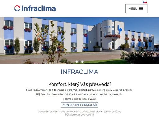 technologie pro zdravé, komfortní a energeticky úsporné bydlení na bázi kapilárních rohoží vyvíjí společnost infraclima. domluvte si schůzku a získejte vlastní zkušenost o jejich fungování. 