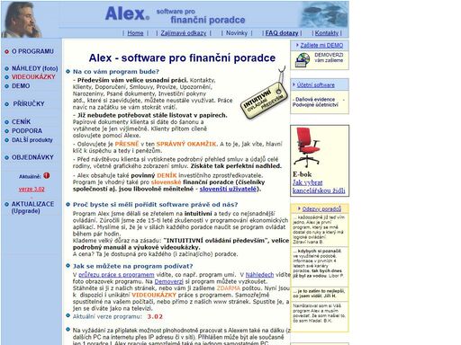 alex-software pro finanční a investiční poradce.