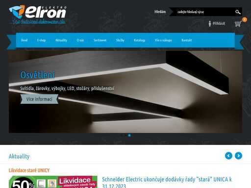 elron elektro s.r.o. - prodejce elektroinstalačního materiálu a svítídel