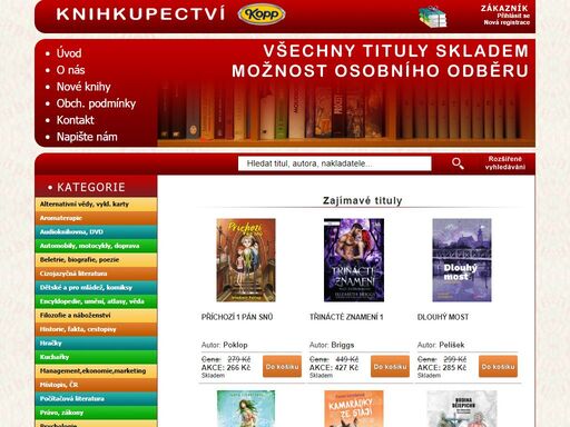 knihkupectví kopp v českých budějovicích vám nabízí knihy všech žánrů, lékařskou, odbornou literaturu, encyklopedie, slovníky a jiné.