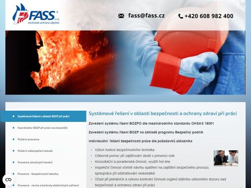školení požární ochrany, školení bozp, požární kontroly - to vše vám nabízí česká firma fass, s.r.o.