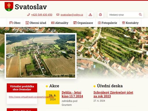 oficiální stránky obce svatoslav