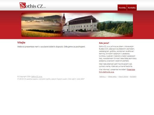 internetová prezentace firmy sothis cz, s.r.o., která se zabývá webdesignem, grafikou, osvětlovací technikou a dalšími službami.