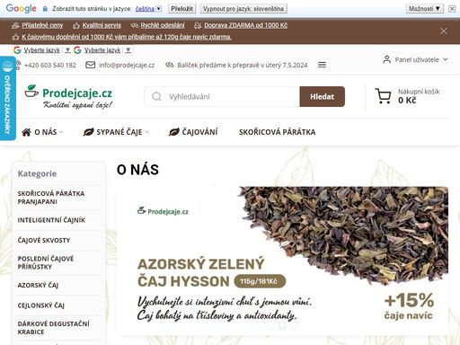 www.prodejcaje.cz