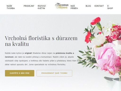 florcentrum foltýnová je na trhu již 30 let a je ryze českým rodinným
květinářstvím. objednejte si květiny on-line, garantujeme doručení do 24 hodin.