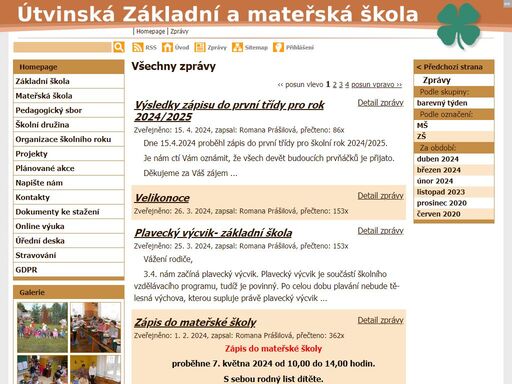 www.zsutvina.cz