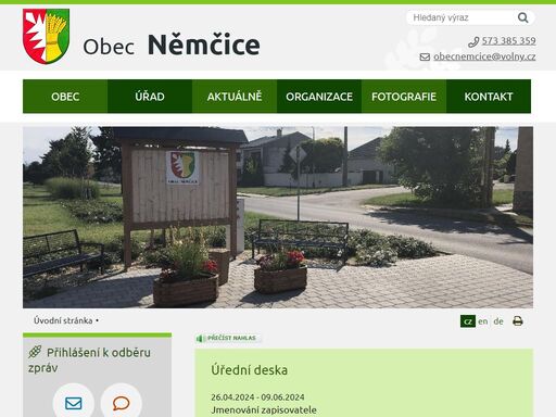 oficiální stránky obce němčice