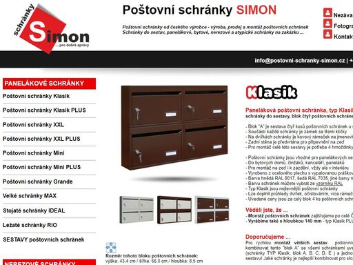 www.postovni-schranky-simon.cz