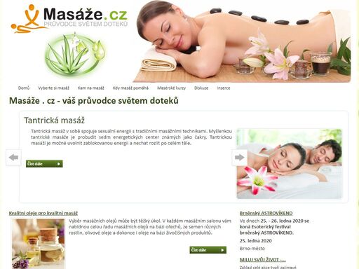 masáže . cz vše co potřebujete vědět o masážích, katalog masérů, přehled masérských kurzů, pomůcek a přípravků pro provádění masáži.