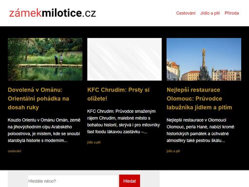 www.zamekmilotice.cz