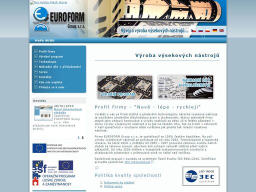 euroform group, s.r.o. - vývoj, výroba a prodej výsekových nástrojů