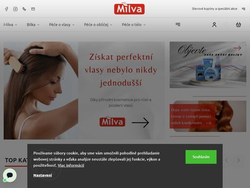 oficiální e-shop milvacz.cz - vlasové a pleťové přípravky, které skutečně fungují. kosmetika s vysokým obsahem přírodních složek.