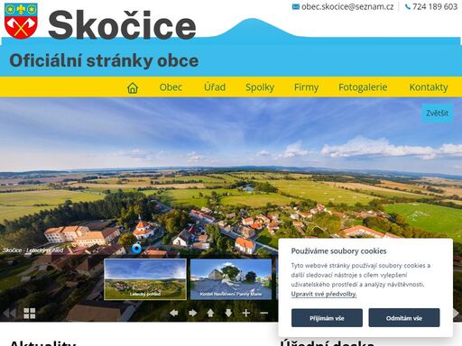 oficiální stránky obce skočice