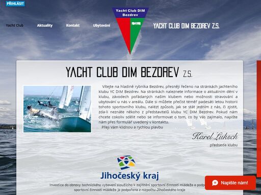 oficiální webové stránky yacht clubu dim bezdrev