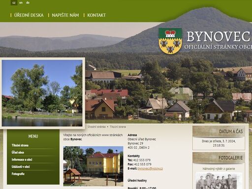 oficiální stránky obce bynovec