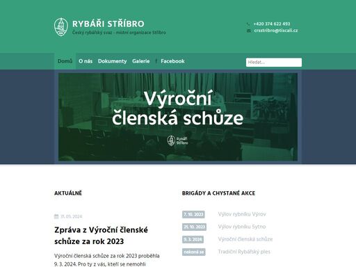 oficiální stránky místní organizace českého rybářského svazu ve stříbře.