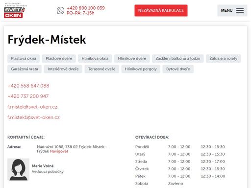 svet-oken.cz/cz/pobocky/frydek-mistek.html
