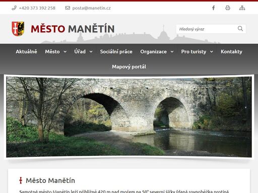oficiální stránky města manětín