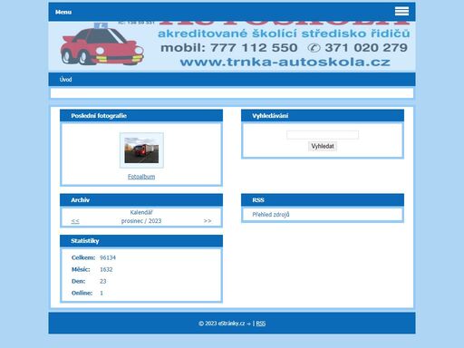 webové stánky autoškoly