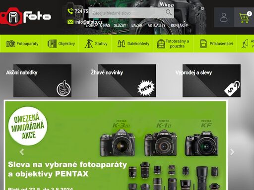 afoto.cz - specialista na digitální fotoaparáty a příslušenství. e-shop i kamenné prodejny v brně.